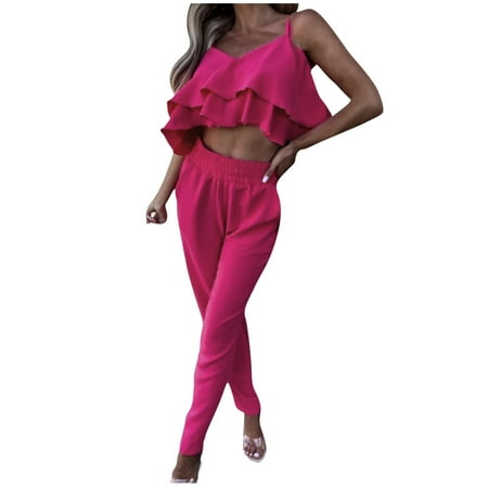Dadaria 2 Piece Outfits for Women Shorts Set Classy Round Neck Solid Sleeveless Blouse +Loose with Pockets Pants Sets Watermelon Red M Female
Dadaria 2 Piece Outfits for Women Shorts Set Classy Round Neck Solid Sleeveless Blouse +Loose with Pockets Pants Sets Watermelon Red M Female