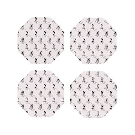 Leather Coasters Set of 4 - Modern Cartoon Cow Print Boots Lightweight Non-Slip Drink Coasters for Desk Anti-Scalding Desk Cup Coasters for Office Table Decor Octagon
Leather Coasters Set of 4 - Modern Cartoon Cow Print Boots Lightweight Non-Slip Drink Coasters for Desk Anti-Scalding Desk Cup Coasters for Office Table Decor Octagon