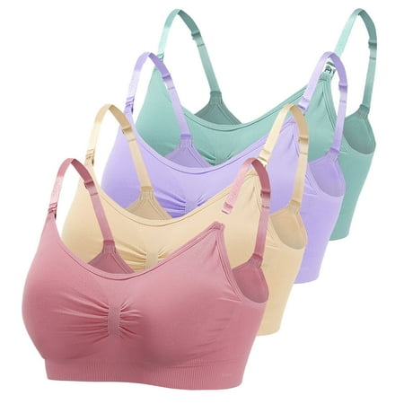 KDDYLITQ Women s Bra Breastfeeding Sleeping 4 Pieces Wireless Padded Bralette Front Close Comfort Multicolor XXL
KDDYLITQ Women s Bra Breastfeeding Sleeping 4 Pieces Wireless Padded Bralette Front Close Comfort Multicolor XXL