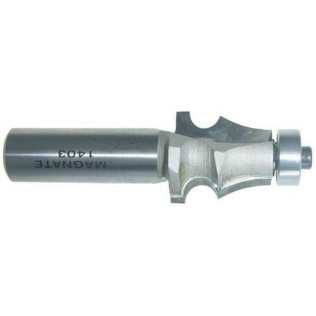 Magnate 1403 Drawing Line Router Bit - 1/4 Bead Height 7/8 Cutting Height 1/2 Shank Diameter 1-1/2 Shank Length BR-03 Bearing
Magnate 1403 Drawing Line Router Bit - 1/4 Bead Height 7/8 Cutting Height 1/2 Shank Diameter 1-1/2 Shank Length BR-03 Bearing