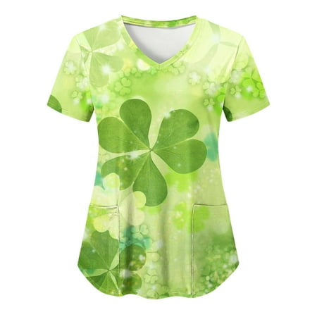 TAIAOJING Scrubs for Women Workwear Casual V Neck StPatricks Day Short Sleeve Pocket Coverall Top
TAIAOJING Scrubs for Women Workwear Casual V Neck StPatricks Day Short Sleeve Pocket Coverall Top