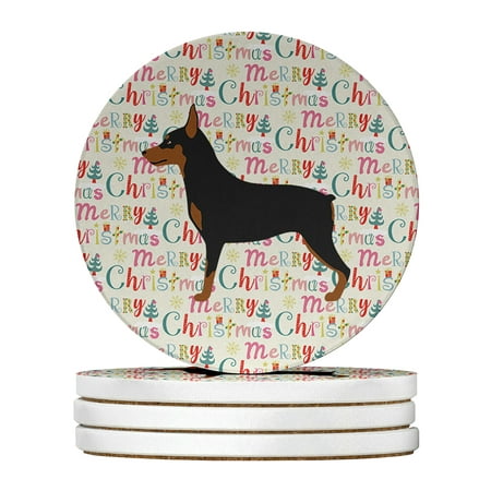 Miniature Pinscher Merry Christmas Large Sandstone Coasters Pack of 4 4 in x 4 in
Miniature Pinscher Merry Christmas Large Sandstone Coasters Pack of 4 4 in x 4 in