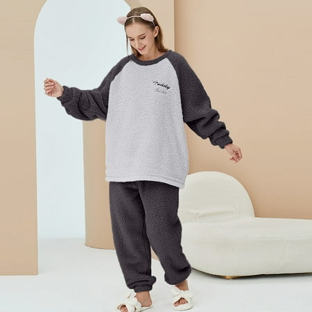 Beppter Women Trousers Suit Unisex Sleepwear Winter Flannel Print Long Sleeve+ Long Pants Pajama Suit
Beppter Women Trousers Suit Unisex Sleepwear Winter Flannel Print Long Sleeve+ Long Pants Pajama Suit