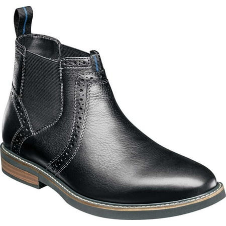 

Men s Nunn Bush Otis Plain Toe Chelsea Boot Black Tumble Leather 8 W