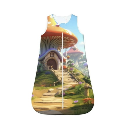 Cauagu Cute Mushroom Town for Infant Wearable Blanket Unisex Girl Boy Swaddle Transition Sack - Newborn Essentials Sleep Clothes-Small
Cauagu Cute Mushroom Town for Infant Wearable Blanket Unisex Girl Boy Swaddle Transition Sack - Newborn Essentials Sleep Clothes-Small