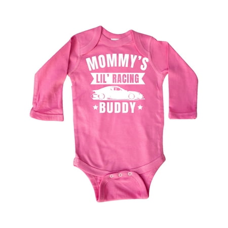 Inktastic Mommys Lil Racing Buddy Gift Baby Boy or Baby Girl Long Sleeve Bodysuit