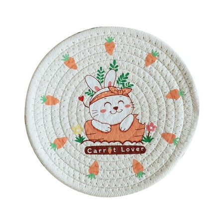 12/18/24/30cm Nordic Style Minimalist Rabbit Carrot Pattern Household Placemat Cotton Thread Anti-Scalding Cup Mat Kitchen Supplies
12/18/24/30cm Nordic Style Minimalist Rabbit Carrot Pattern Household Placemat Cotton Thread Anti-Scalding Cup Mat Kitchen Supplies
