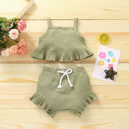CHGBMOK Clearance Toddler Baby Girls Solid Color Sling Cotton Clothes Comfortable Tow-Piece Suit
CHGBMOK Clearance Toddler Baby Girls Solid Color Sling Cotton Clothes Comfortable Tow-Piece Suit