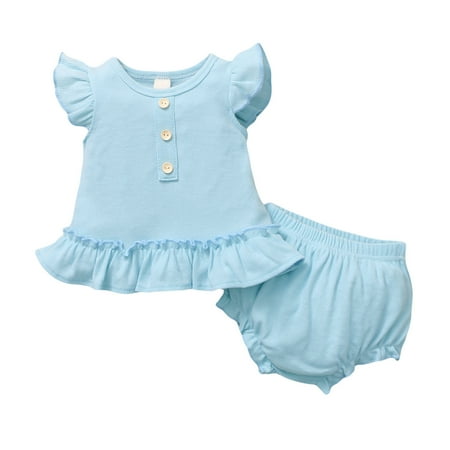DNDKILG Infant Baby Toddler Girl T Shirts and Shorts Set Clothing Set Summer Outfits Short Sleeve Blue 3M-18M
DNDKILG Infant Baby Toddler Girl T Shirts and Shorts Set Clothing Set Summer Outfits Short Sleeve Blue 3M-18M