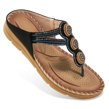 Women s Flat Sandals Comfortable Flip Flops Beach Shoes Sandal