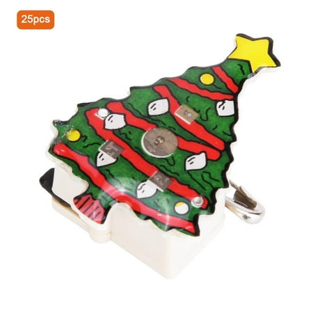 Mgaxyff Breastpin,Christmas Tree Brooch,25pcs New Year Christmas Theme LED Luminous Brooch Pin Badge Party Favors DIY Decoration