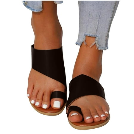 PU Leather Flat Sandals for Womens Comfy Orthopedic Bunion Corrector Sandal Casual Soft Ring Toe Retro Bohemian Thong Beach Shoes
PU Leather Flat Sandals for Womens Comfy Orthopedic Bunion Corrector Sandal Casual Soft Ring Toe Retro Bohemian Thong Beach Shoes