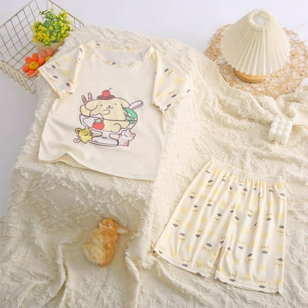 Kawaii Kuromi Hello Kitty Sanrio Short Sleeve Pajama Suit Cute Cartoon Cinnamoroll Summer Home Clothes Two-Piece Set Toy for Kid
Kawaii Kuromi Hello Kitty Sanrio Short Sleeve Pajama Suit Cute Cartoon Cinnamoroll Summer Home Clothes Two-Piece Set Toy for Kid