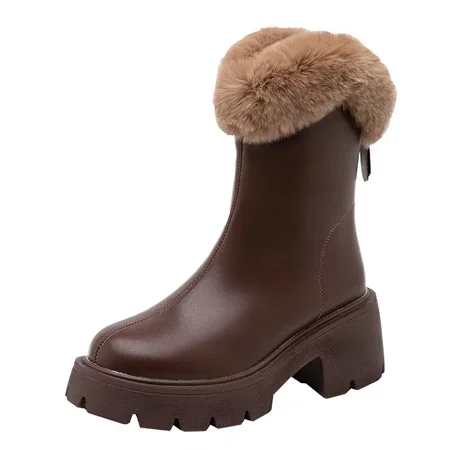 Thicken Fleece Lining Snow Boots Fashion Thick Bottom Round Toe Martin Boots With Hidden Heel Women‘s Footwear
Thicken Fleece Lining Snow Boots Fashion Thick Bottom Round Toe Martin Boots With Hidden Heel Women‘s Footwear
