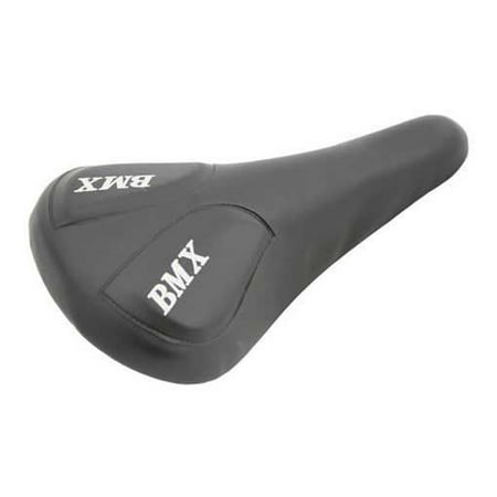 Vinyl BMX Bike Saddle, 10-1/4in L x 5-7/8in W, Black