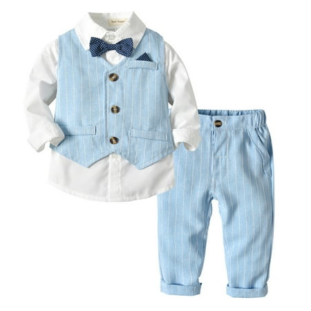 QWERTYU Toddler Baby Child Children Kids Long Sleeve Clothing Set Outfits Bow Tie Shirts and Pants Set for Boy
QWERTYU Toddler Baby Child Children Kids Long Sleeve Clothing Set Outfits Bow Tie Shirts and Pants Set for Boy
