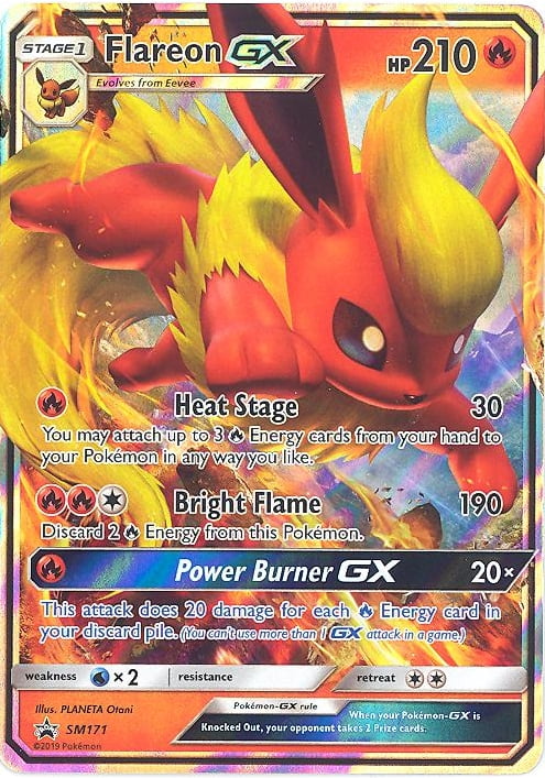 Pokemon Card Promo Sm Flareon Gx Holo Foil Walmart