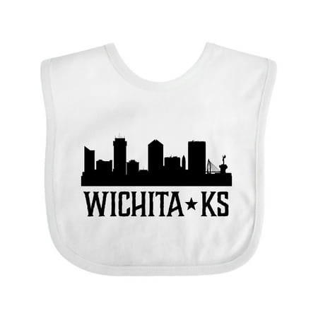 Inktastic Wichita Kansas City Skyline Gift Baby Boy or Baby Girl Bib