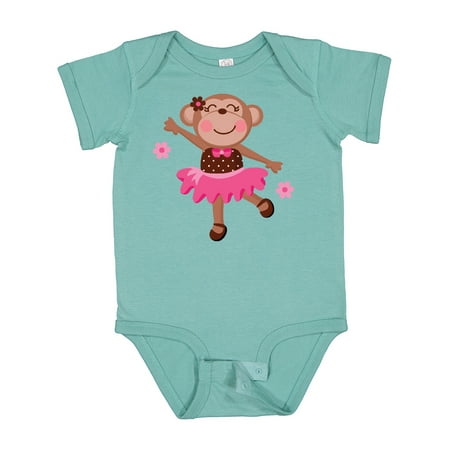 Inktastic Ballerina Dance Monkey Gift Baby Girl Bodysuit