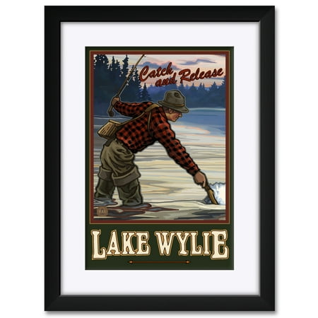 Lake Wylie South Carolina Framed & Matted Art Print by Paul A. Lanquist. Print Size: 12" x 18" Framed Art Size: 18" x 24"