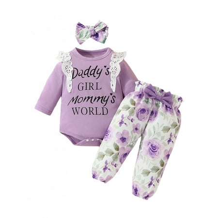 Wassery 3PCS Baby Girl Clothes 3M 6M 9M 12M 18M Fall Infant Newborn Girls Outfits Sets Long Sleeve Lace Ruffle Romper + Pants + Headband Set 0-18M
Wassery 3PCS Baby Girl Clothes 3M 6M 9M 12M 18M Fall Infant Newborn Girls Outfits Sets Long Sleeve Lace Ruffle Romper + Pants + Headband Set 0-18M