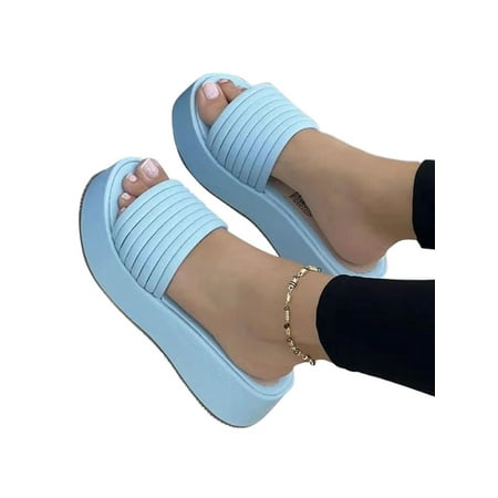 Gomelly Womens Sandal Summer Slides Slip On Platform Sandals Non-Slip Slide Slippers Ladies Shoes Blue Purple 8
Gomelly Womens Sandal Summer Slides Slip On Platform Sandals Non-Slip Slide Slippers Ladies Shoes Blue Purple 8