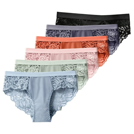 Women Low-Rise Briefs Lace Panties Underwear Lingerie Panties Female Floral Panty Underpants-6Pack
Women Low-Rise Briefs Lace Panties Underwear Lingerie Panties Female Floral Panty Underpants-6Pack