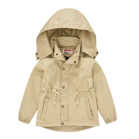 BIZIZA Toddler Baby Rain Jackets Waterproof Pockets Zip Up Long Sleeve Solid Color Hooded for 3-10Y Chlid Tops Beige 130
BIZIZA Toddler Baby Rain Jackets Waterproof Pockets Zip Up Long Sleeve Solid Color Hooded for 3-10Y Chlid Tops Beige 130