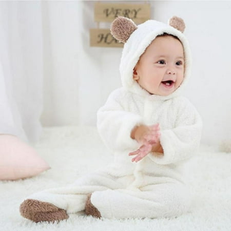 Coral Fleece Baby Bodysuit Infant Hooded Pajamas Kids Toddler Clothes Autumn Winter Newborn Girls Boys Outerwear Jacket
Coral Fleece Baby Bodysuit Infant Hooded Pajamas Kids Toddler Clothes Autumn Winter Newborn Girls Boys Outerwear Jacket