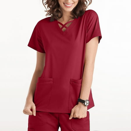 Xysaqa Cute Tops For Women Going Out Tops Scrubs For Women Short Sleeve V-Neck Pocket Care Workers T-Shirt Tops Going Out Outfits For Women On Clearance
Xysaqa Cute Tops For Women Going Out Tops Scrubs For Women Short Sleeve V-Neck Pocket Care Workers T-Shirt Tops Going Out Outfits For Women On Clearance