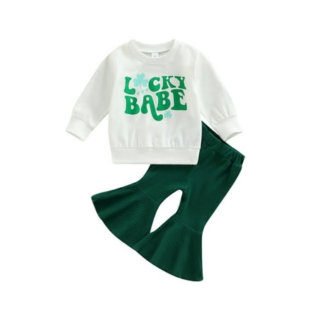 LIN&BABAY Newborn Infant Baby Girl St. Patricks Day Outfit Long Sleeve Sweatshirt Tops+Bell Bottom Pants 2 Pcs St. Patricks Day Clothes (White 6-12 Months)
LIN&BABAY Newborn Infant Baby Girl St. Patricks Day Outfit Long Sleeve Sweatshirt Tops+Bell Bottom Pants 2 Pcs St. Patricks Day Clothes (White 6-12 Months)
