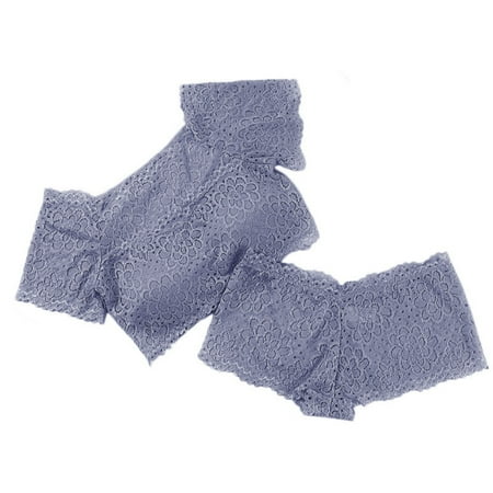 UP TO 15% OFF! Women 2 Pieces Lace Trim Underwear Lingerie Strapless Bralette and Panty Set (Gray)
UP TO 15% OFF! Women 2 Pieces Lace Trim Underwear Lingerie Strapless Bralette and Panty Set (Gray)
