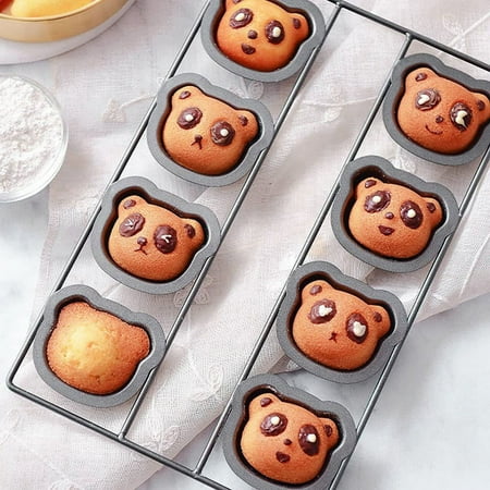 Symkmb 8 Cavity Non-Stick Cake Baking Pan Non-Stick Cute Panda Muffin DIY Dessert Pastry Baking Decor Tools for Baking Tool
Symkmb 8 Cavity Non-Stick Cake Baking Pan Non-Stick Cute Panda Muffin DIY Dessert Pastry Baking Decor Tools for Baking Tool