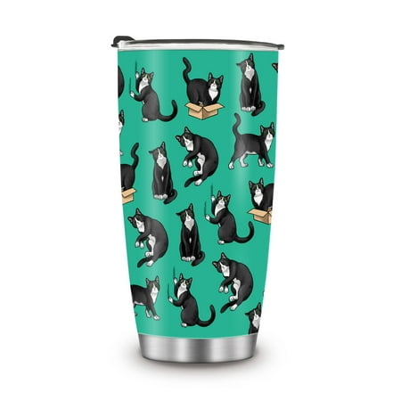 WIRESTER 20oz Tumbler With Lid Stainless Steel Travel Tumbler Double Wall Insulated Stainless Steel Coffee Tumbler - Black White Tuxedo Cat Playful Postures
WIRESTER 20oz Tumbler With Lid Stainless Steel Travel Tumbler Double Wall Insulated Stainless Steel Coffee Tumbler - Black White Tuxedo Cat Playful Postures