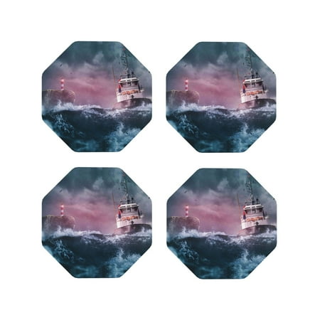 Leather Coasters with Heat-resistant for Drinks Boat Lighthouse Storm Waves -标题2 Octagon
Leather Coasters with Heat-resistant for Drinks Boat Lighthouse Storm Waves -标题2 Octagon