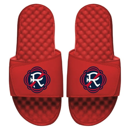 Men s ISlide Red New England Revolution Primary Team Logo Slide Sandals