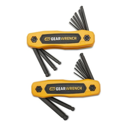 Gearwrench Sae/metric Ball End Folding Hex Key Set 17Pc