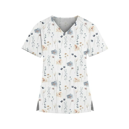 Yubatuo Independence Day Women Plus Size Scrubs Top with Pockets V-Neck Short Sleeve Printed Work Blouse for Women Beige 4XL
Yubatuo Independence Day Women Plus Size Scrubs Top with Pockets V-Neck Short Sleeve Printed Work Blouse for Women Beige 4XL