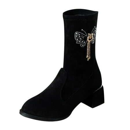 Black Boots for Women Boots Square Heel Short Boots Casual Shoes Fashion Soft Sole Ladies Nude Boots Shoes Non Slip Shoes Ankle Boots for Women Velvet Black
Black Boots for Women Boots Square Heel Short Boots Casual Shoes Fashion Soft Sole Ladies Nude Boots Shoes Non Slip Shoes Ankle Boots for Women Velvet Black