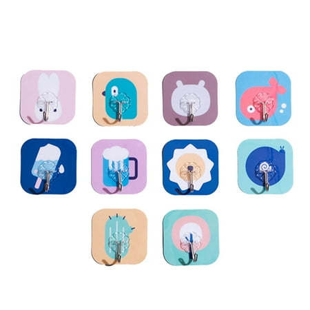 Yesbay 10Pcs Cartoon Bathroom Kitchen Traceless Strong Sticky Hooks Decorative Hanger
Yesbay 10Pcs Cartoon Bathroom Kitchen Traceless Strong Sticky Hooks Decorative Hanger