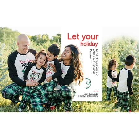 Matching Family Pajamas Sets Christmas PJ s Letter Print Top and Plaid Pants Jammies Sleepwear
Matching Family Pajamas Sets Christmas PJ s Letter Print Top and Plaid Pants Jammies Sleepwear