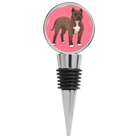 Vector Illustration of a Bull Terrier on Pink Wine Stopper