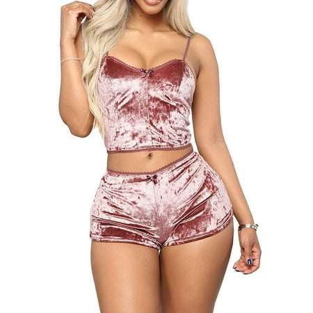 AmShibel 2pcs Women Satin Sleepwear Babydoll Lingerie Nightdress Pajama Sling Crop Top Shorts Set
AmShibel 2pcs Women Satin Sleepwear Babydoll Lingerie Nightdress Pajama Sling Crop Top Shorts Set