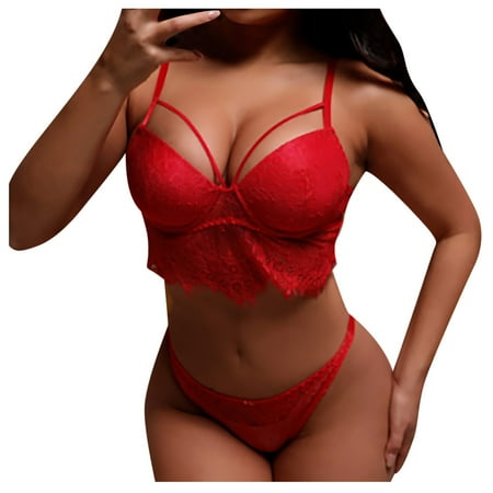 Lingerie Set Women Lace Chemise Garter Belts Bra Brief Sleepwear No Stockings
