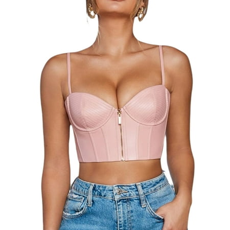 Liangchengmei Womens PU Leather Cami Crop Tops Push up Bustier Vest Tank Corset Top Clubwear
Liangchengmei Womens PU Leather Cami Crop Tops Push up Bustier Vest Tank Corset Top Clubwear