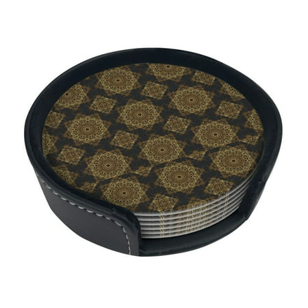 Round Pu Leather Coaster Luxury Gold Pattern Heat - Resistant Beverage Cup Mat-Fancy Decor For Kitchen Office Dining Room Table - Drink Protector 6-Slice
Round Pu Leather Coaster Luxury Gold Pattern Heat - Resistant Beverage Cup Mat-Fancy Decor For Kitchen Office Dining Room Table - Drink Protector 6-Slice