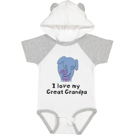 Inktastic I Love My Great Grandpa Elephant Gift Baby Boy or Baby Girl Bodysuit