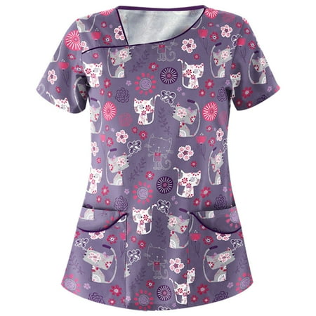 GATXVG Women Plus Size Scrubs Tops Summer Short Sleevemock Mock Wrap Tops Irregular Collar Print Workwear Professionals Medical Scrubs Top Nursing Uniform with Pockets Casual Comfortable Blouse
GATXVG Women Plus Size Scrubs Tops Summer Short Sleevemock Mock Wrap Tops Irregular Collar Print Workwear Professionals Medical Scrubs Top Nursing Uniform with Pockets Casual Comfortable Blouse