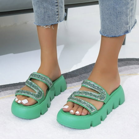 PEASKJP Flip Flops for Women 2023 Summer Women s Flat Bottom Round Head Comfortable Beach Casual Sandals Shoes Women Sandals Green 7.5
PEASKJP Flip Flops for Women 2023 Summer Women s Flat Bottom Round Head Comfortable Beach Casual Sandals Shoes Women Sandals Green 7.5
