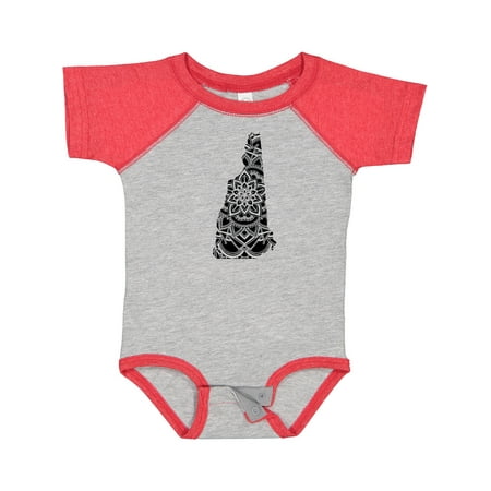 Inktastic New Hampshire Silhouette Mandala Gift Baby Boy or Baby Girl Bodysuit